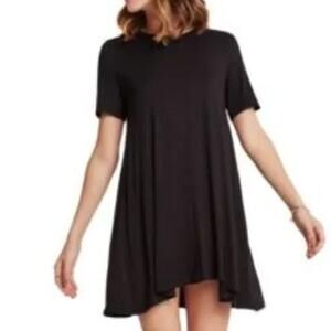 BCBGENERATION Back Yoke A line T Shirt Dress In Black